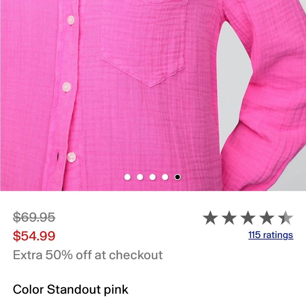 Vibrant Pink Button-Up Shirt